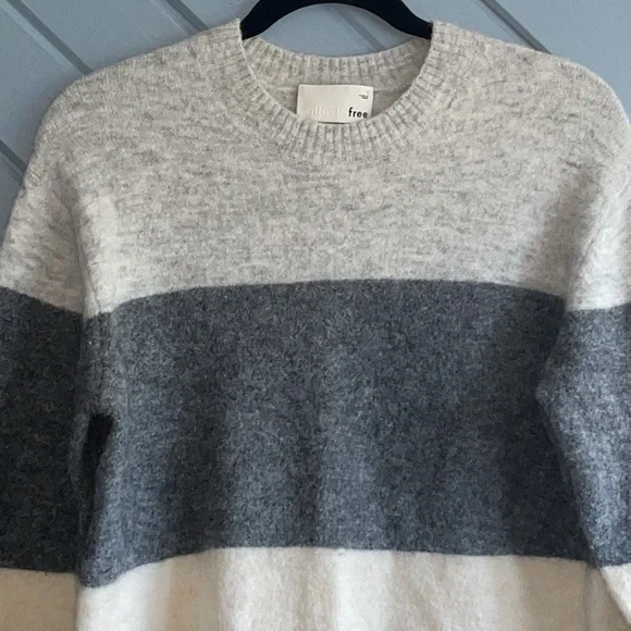 Wilfred Free Cipriana neutral colorblock alpaca wool blend sweater dress - Picture 8 of 14